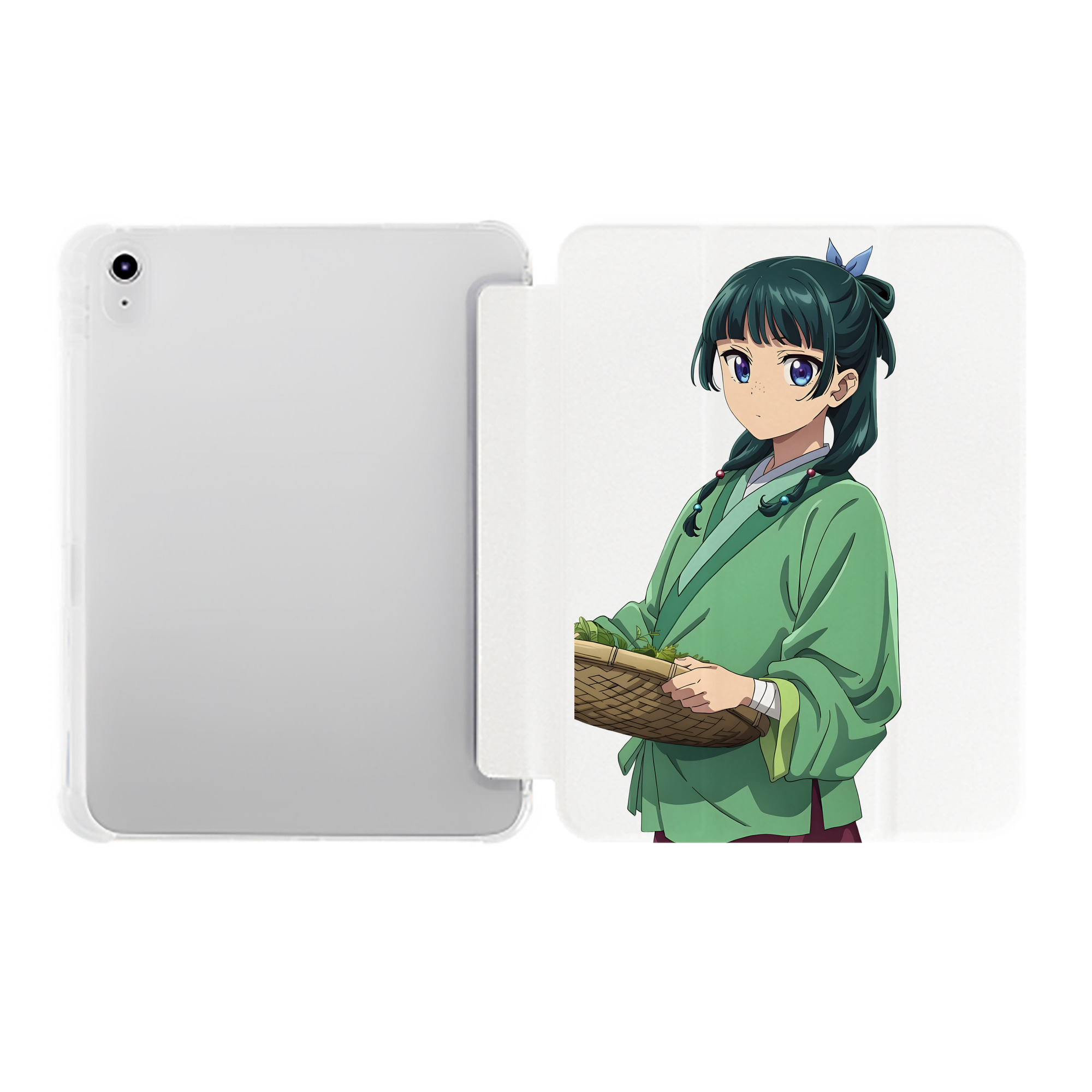 （画像用） 薬屋のひとりごと The Apothecary Diaries IPad ケース ペン収納付き 三つ折りスタンド PUレザー×シリコン 対応機種9.5/10.5/10.9インチ